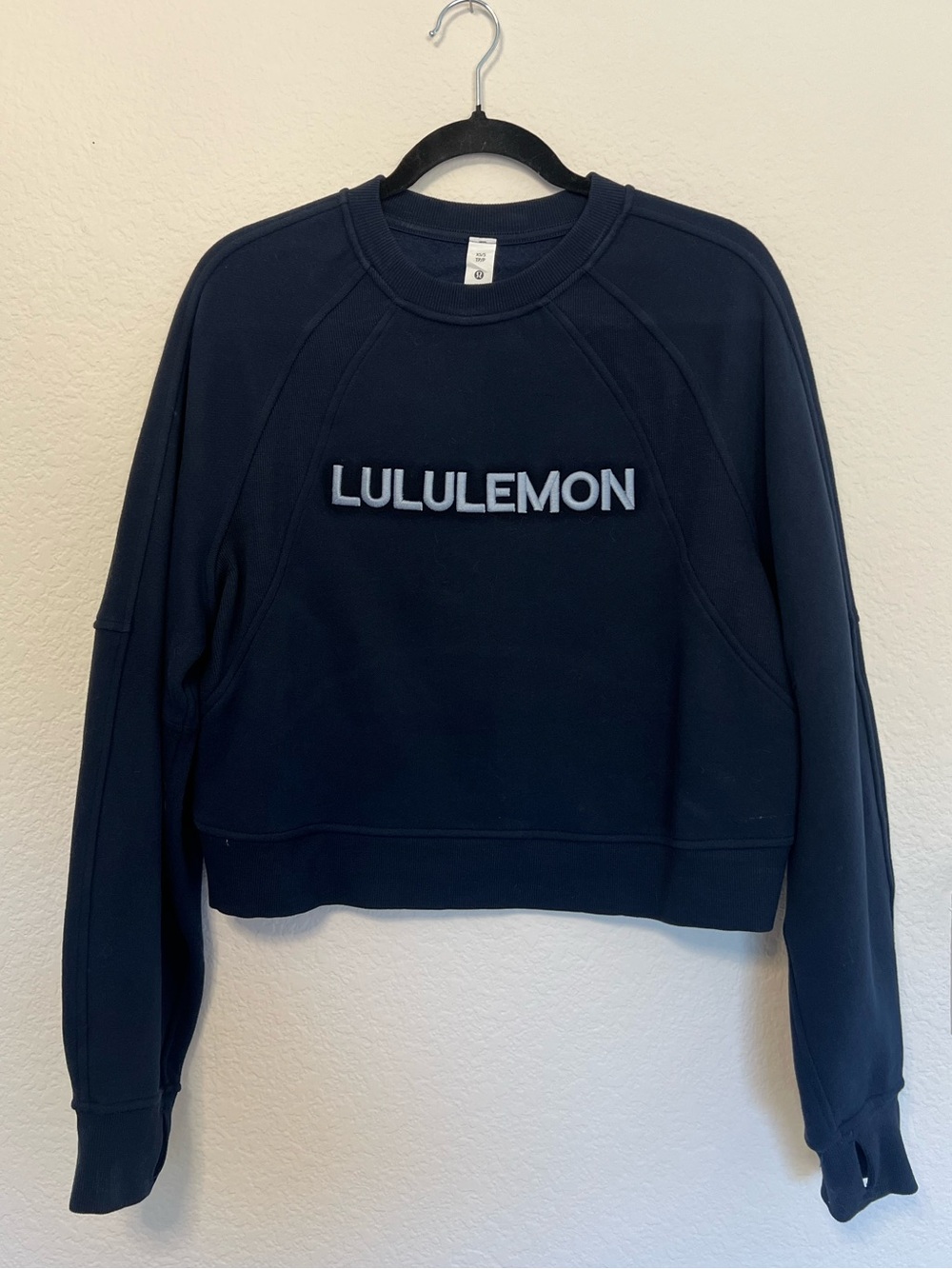 Lululemon Blue Embroidered Sweatshirt